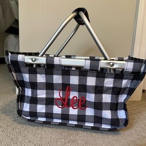 NWT Black & White Checked Tote